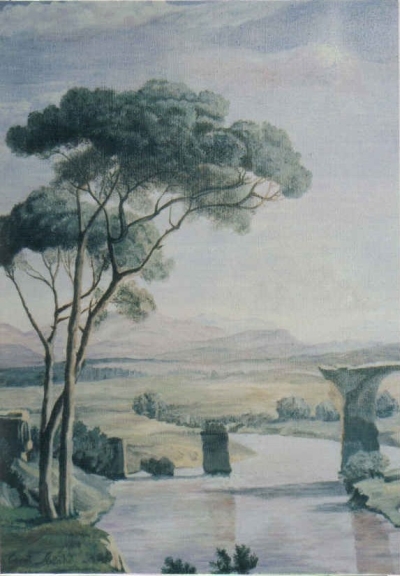 Copia da Corot “Il ponte romano di Narni”